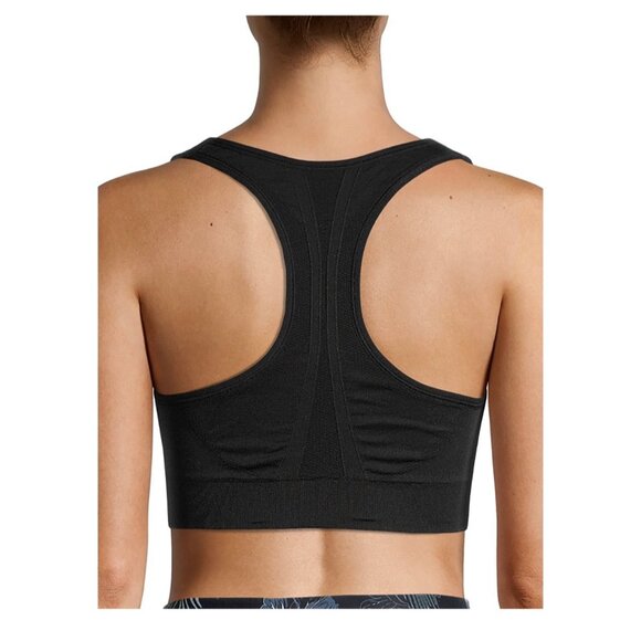 NWT Avia Women's 2XL Black Seamless Racerback Sports Bra Activewear Top Workouts - Picture 4 of 6